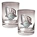 New Jersey Nets NBA 2pc Rocks Glass Set - Primary Logo
