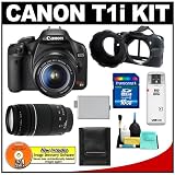 Canon EOS Rebel T1i 15.1MP Digital SLR Camera (Black) w/ EF-S 18-55mm IS & EF 75-300mm III Zoom Lens with 16GB SD Card + LP-E5 + Camera Armor + Accessory Kit