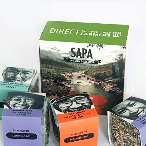 Sense Asia Tea Sampler Gift Set Collection of Loose Leaf Teas - Up to 100 Cups of Tea!