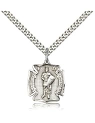 St. Florian Medal, Sterling Silver