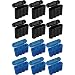 12 Cases 6 Black and 6 Blue AA/AAA / CR123A Battery Holders Storage Cases