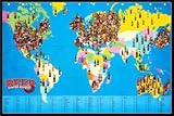 ビール 世界地図　　WORLD MAP beer ポスター フレームセット【送料無料】(110105) [おもちゃ＆ホビー]-