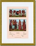 Gold Framed/Matted Print 17x23, A Variety of Indian Ceremonial Garb #2
