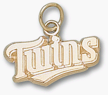 Minnesota Twins Twins 3/8 Charm - 14KT Gold Jewelry