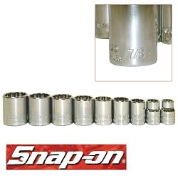 Bahco by Snap On 804209 9 pc 3/8in. 12Pt Drive Std. Sockets