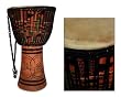 Wood djembe drum, 'Sword of Authority' Wood djembe drum, 'Sword of Authority'
