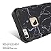 iPhone 5/5S SE Case, CinoCase Hybrid TPU Rubber Silicone Case with Marble Pattern Sleek PC Back 2 in 1 Dual Layer Shockproof Drop Resistant Sturdy Protective Cover for iPhone 5 5S SE Black