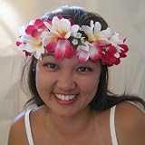 Pink Plumeria Haku Headband, Matching Lei