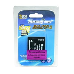 MaximalPower DMW-BCH7 Li-Ion Rechargeable Digital Camera Battery for Panasonic Lumix DMC-FP1 DMC-FP2 DMC-FP3 DMC-FT10 DMC-TS10