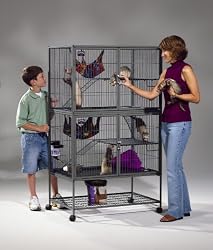 Midwest 142 Ferret Nation Double-Level Ferret Cage with Ramps, 36 Inches by 25 Inches by 62.5 Inches