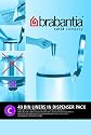 Brabantia Smartfix Bin Liners, Size C, 10-12 Litre, 40 Bag Dispenser Pack
