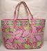 Vera Bradley Super Tote Bag Purse in Pinwheel Pink
