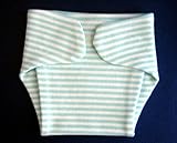 Aqua and White Diaper Cover