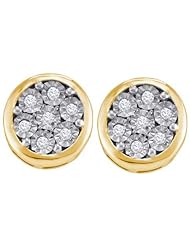 0.10CTW DIAMOND FLOWER EARRING