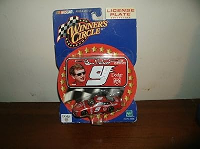 2001 - Hasbro / Winner's Circle - NASCAR - License Plate Colelction - Bill Elliott #9 - Dodge Intrepid R/T - UAW - 1:64 Scale Die Cast - 4 x 2 Inch Lic Plate - MOC - Out of Production - Limited Edition - Collectible