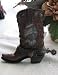 Tooled Leather Spur Boot Frame