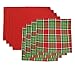 Homewear 8-Pc. Set of Festive Plaid Holiday Napkins and Red Placemats (4 of each)