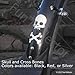 Silver Skull and Cross Bone Bicycle Reflector Reflective Sticker Decal