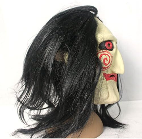 Rosefinch Saw Movie Jigsaw Puppet Mask Creepy Scary Halloween Head Latex Mask