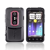 Black Original Otterbox Commuter Series Hard Case on Silicone w Screen Protector, HTC4-EVO3D-20-E4OTR For HTC EVO 3D