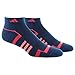 adidas Women's Climalite II Low Cut Socks (2 Pack), One Size, Mineral Blue/Shock Red/Sun Glow