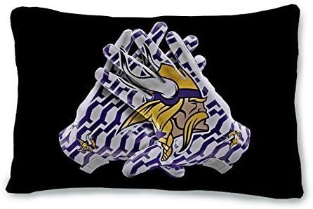 Custom NFL Football Team Minnesota Viking Gloves Design Pillowcase Standard Size 20x30 (Twin Side)
