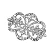 14K White Gold Diamond Brooch - 0.25 Ct.