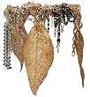 Leaf & Chain Bangle Bracelet