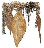 Leaf & Chain Bangle Bracelet