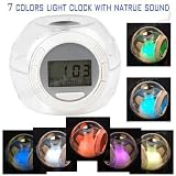 Nature Sound 7 Color Changing Light Alarm Clock Noise Machine