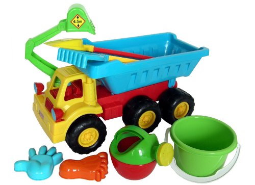 Big Construction Dump Truck with Hoe (7 Pcs. Set)