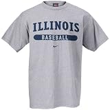 Nike Illinois Fighting Illini Ash Baseball T-shirt
