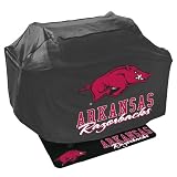 Mr. Bar B Q NCAA Grill Cover and Grill Mat Set, University of Arkansas Razorbacks