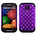 Rugged Case for Straight Talk Moto E Xt830c Crystal-purple-black Silicone Hybrid Cover
