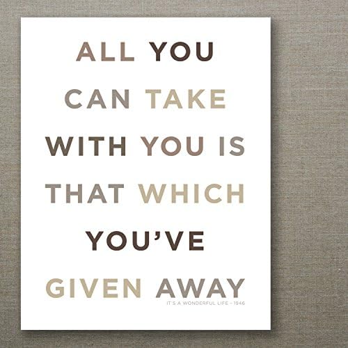 8X10 Graphic Art Print, Inspirational Vintage Film Quote in Greige, Great Office or Bedroom Decor - by Two Poodle Press