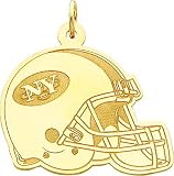 14K Gold NFL New York Jets Football Helmet Charm