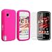 Hot Pink Silicone Skin Case for Nokia 5230 Comes With Music + Reusable Screen Protector
