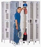 54 x 18 x 78 Single Tier 3-Wide Assembled Heavy-Duty Ventilated Locker