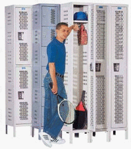 12 x 18 x 78 Double Tier 1-Wide Assembled Heavy-Duty Ventilated Locker