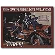 Nostalgic Three Stooges Tin Sign : Fire Department
