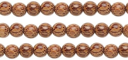 Coconut Wood Round Beads Natural 8mm 16 Inch Strand