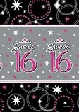 16th Birthday Party Paper Tablecover - Sweet 16