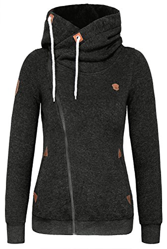 DJT Womens Full Zip-up Hoodie Sweatshirt Top