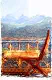 0010506 Canvas Art for Home Decor - Hand Finished Giclee Painting Mont Blanc - Chamonix from Nature series by Lena Kashigin, 20x32, Original Canvas Artwork Numbered and Signed by the Artist, LIMITED EDITION, Gallery Wrap, ready to hang.