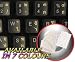 THAI KEYBOARD STICKERS WITH YELLOW LETTERING ON TRANSPARENT BACKGROUND