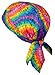 Tie Dye Skull Cap 1960s Hippie Bandana Head Wrap Doo Rag Tye Die Skullie