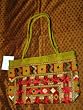 Lime,pink Boho Banjara Gypsy India Sari Tapestry Handbag Purse