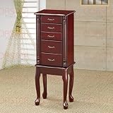 JEWELRY ARMOIRE,CHERRY 13x9x35H