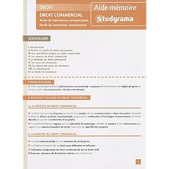 Droit commercial : Actes de commerce, commer�ants, fonds de commerce, concurrence