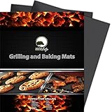 MASlife Grill And Baking Mats-Best In BBQ Accessories-Set Of 2 Highest Quality Mats- Camping- Outdoor And Indoor Use- Reusable- Perfect For Oven And Grill-Lifetime Warranty-100% Guarantee!